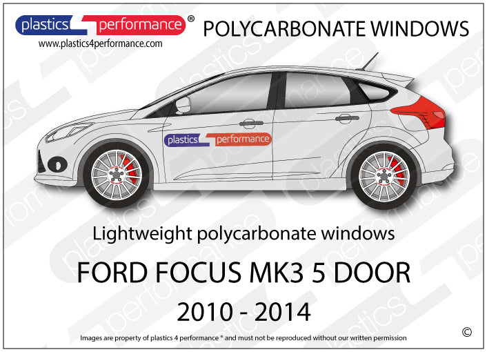 Vetri in Policarbonato per Ford Focus MK3 5 Porte