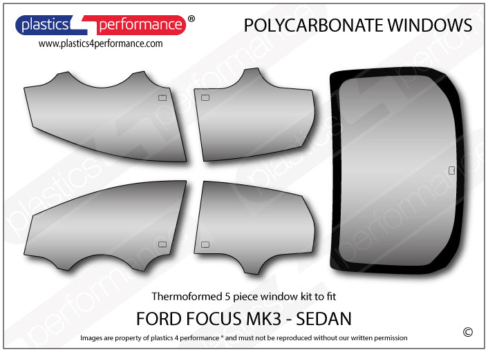 Carica immagine in Galleria Viewer, Vetri in Policarbonato per Ford Focus MK3 4 Porte

