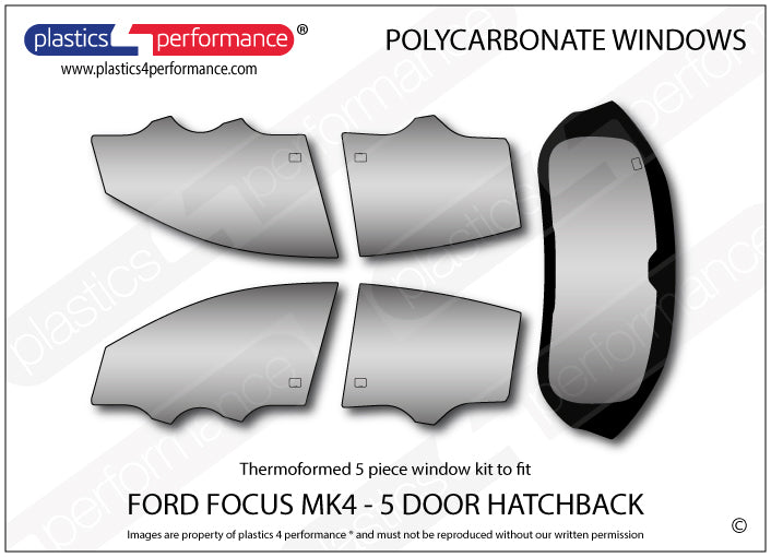 Carica immagine in Galleria Viewer, Vetri in Policarbonato per Ford Focus MK4 5 Porte
