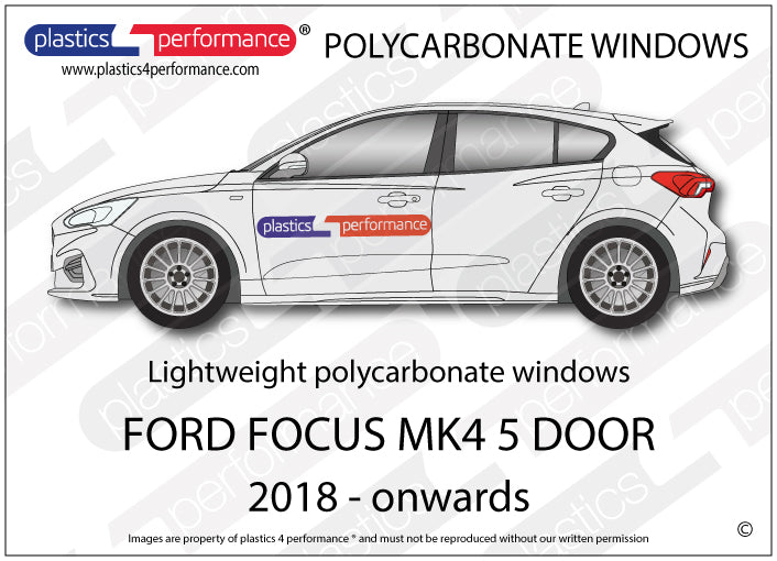 Vetri in Policarbonato per Ford Focus MK4 5 Porte