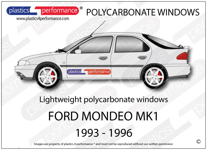 Vetri in Policarbonato per Ford Mondeo MK1 Berlina 5 Porte