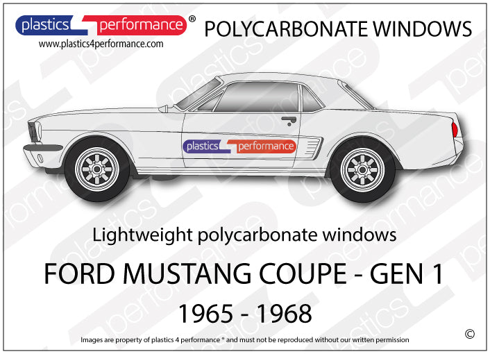Vetri in Policarbonato per Ford Mustang MK1 Notchback