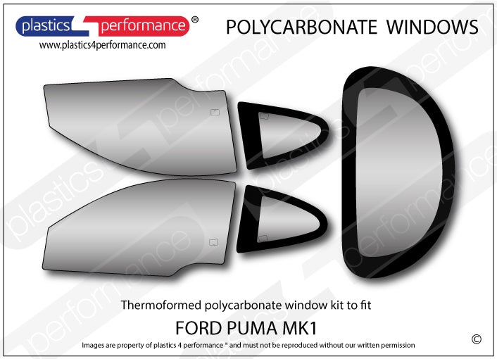 Carica immagine in Galleria Viewer, Vetri in Policarbonato per Ford Puma

