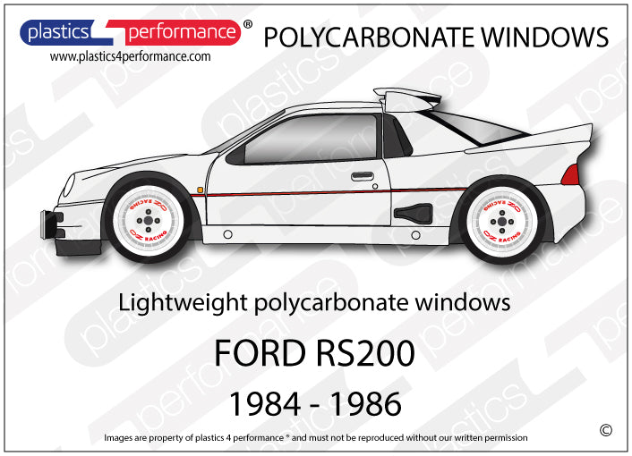 Vetri in Policarbonato per Ford RS200