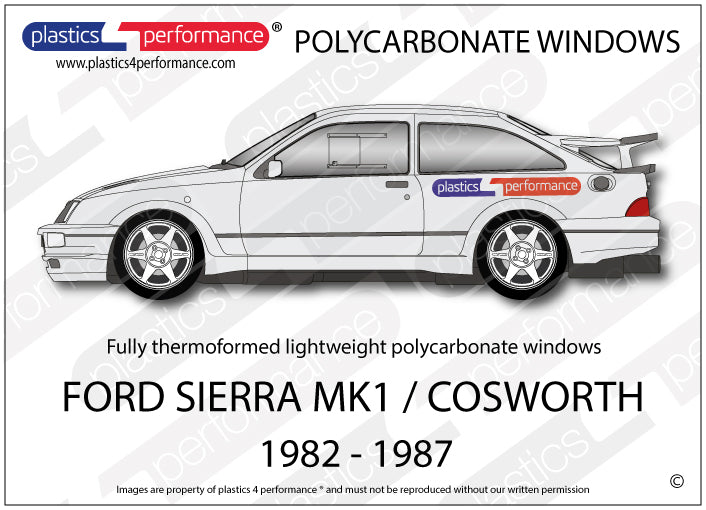 Vetri in Policarbonato per Ford Sierra MK1