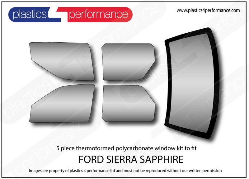 Carica immagine in Galleria Viewer, Vetri in Policarbonato per Ford Sierra Sapphire

