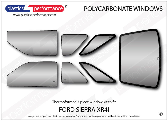 Vetri in Policarbonato per Ford Sierra XR4i