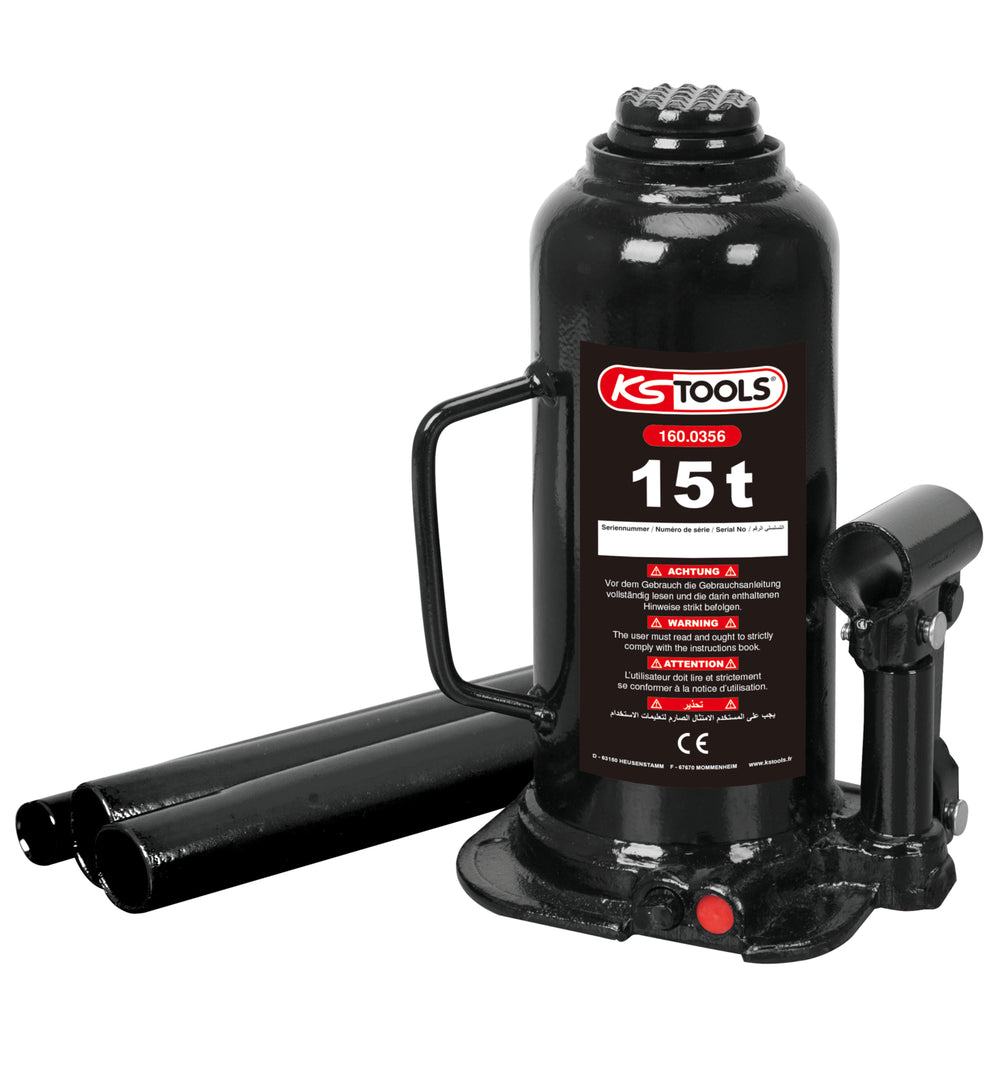 Cric a Bottiglia Idraulico, Portata 15 Tonnellate KS Tools