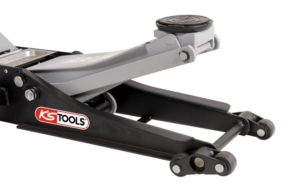 Cric Idraulico Extra-Ribassato Acciaio Ultimate 2 T con Doppie Ruote Anteriori KS Tools