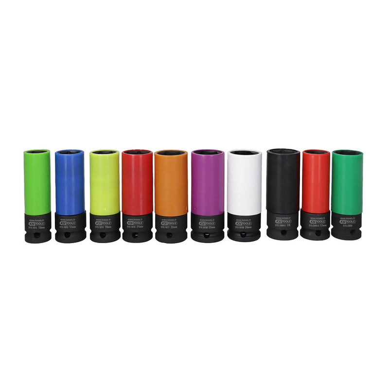 Carica immagine in Galleria Viewer, Valigetta di Bussole a Impulsi 1/2" Speciali per Ruote, 18 Pezzi KS Tools
