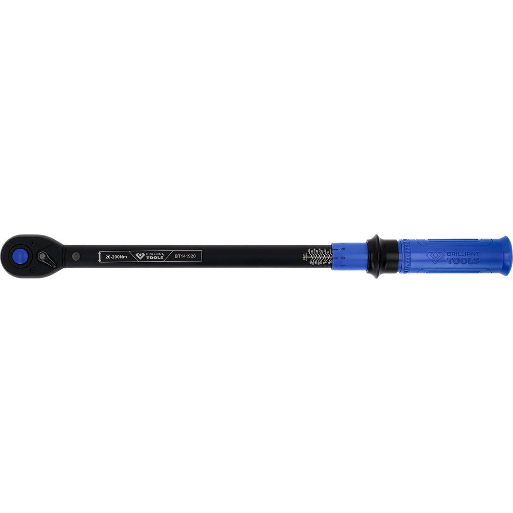 Chiave Dinamometrica a Cricchetto Reversibile 1/2", 20-200 Nm Brilliant Tools