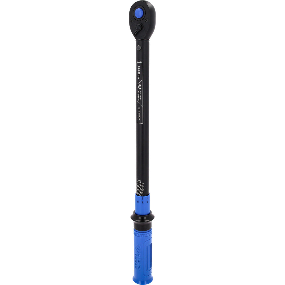 Chiave Dinamometrica a Cricchetto Reversibile 1/2", 20-200 Nm Brilliant Tools