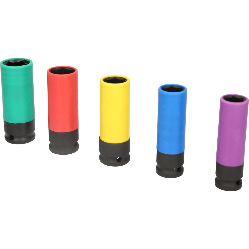 Set di Bussole a Impulsi 1/2" per Cerchi Alluminio, 5 Pezzi Brilliant Tools