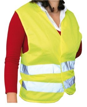 Gilet riflettente giallo omologato CEE