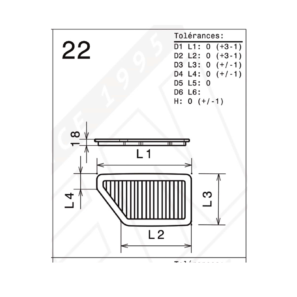 Filtro dell'aria Green Honda ACCORD 2.0 16V
