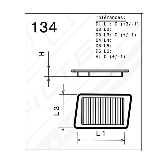 Filtro dell'aria Green JEEP WRANGLER 2,4L TJ