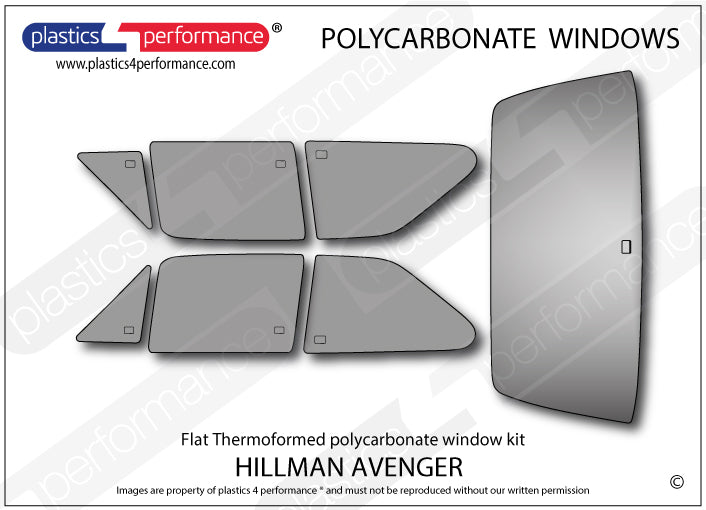 Carica immagine in Galleria Viewer, Vetri in Policarbonato per Hillman Avenger
