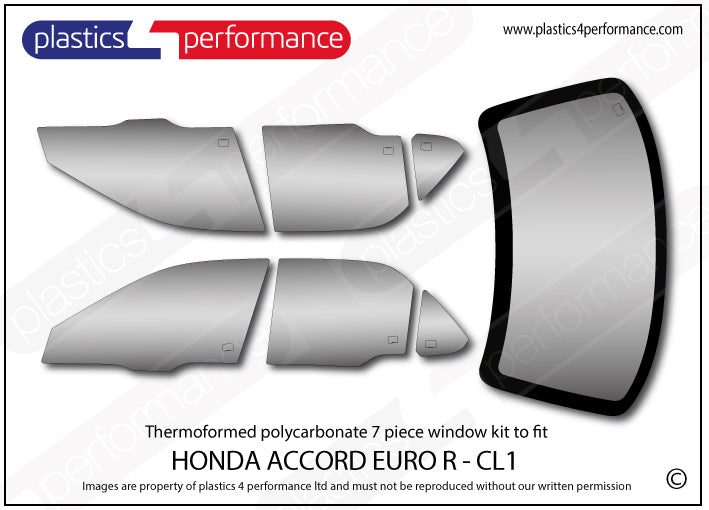 Vetri in Policarbonato per Honda Accord Euro R CL1