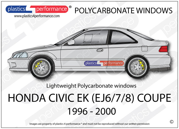Carica immagine in Galleria Viewer, Vetri in Policarbonato per Honda Civic EJ Coupé (EK)
