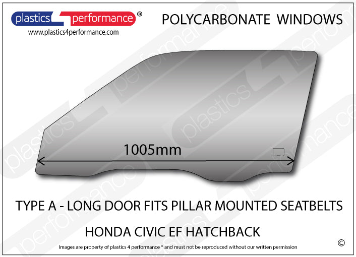 Vetri in Policarbonato per Honda Civic EC / ED / EE 3 Porte
