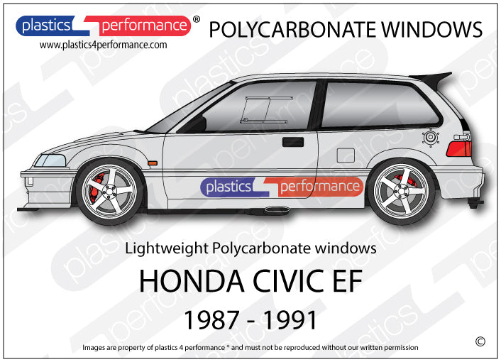 Carica immagine in Galleria Viewer, Vetri in Policarbonato per Honda Civic EC / ED / EE 3 Porte
