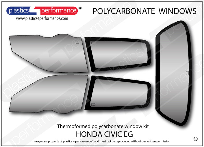 Carica immagine in Galleria Viewer, Vetri in Policarbonato per Honda Civic EG 3 Porte
