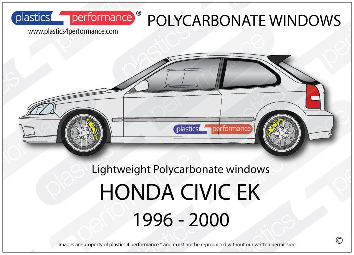 Vetri in Policarbonato per Honda Civic EK 3 Porte