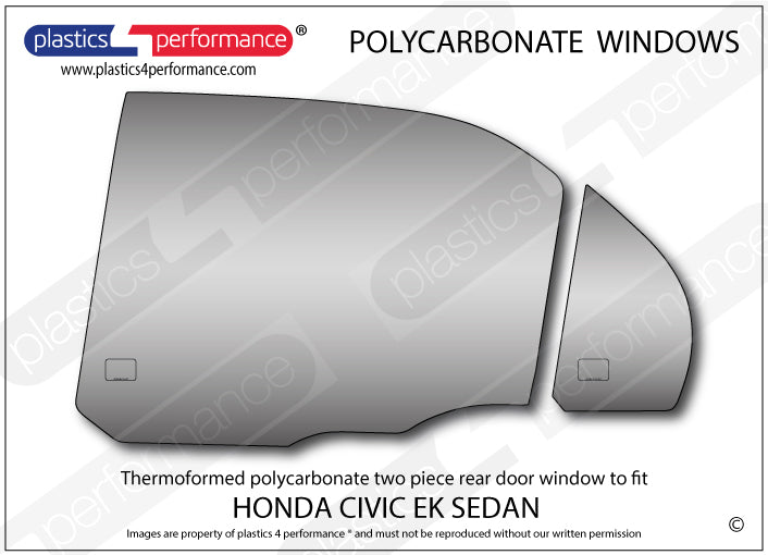 Carica immagine in Galleria Viewer, Vetri in Policarbonato per Honda Civic EK 4 Porte
