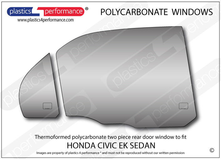 Vetri in Policarbonato per Honda Civic EK 4 Porte