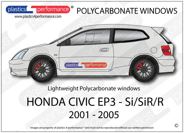 Carica immagine in Galleria Viewer, Vetri in Policarbonato per Honda Civic EP 3 Porte incluso Type R

