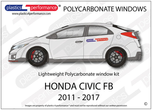 Vetri in Policarbonato per Honda Civic FB 5 Porte