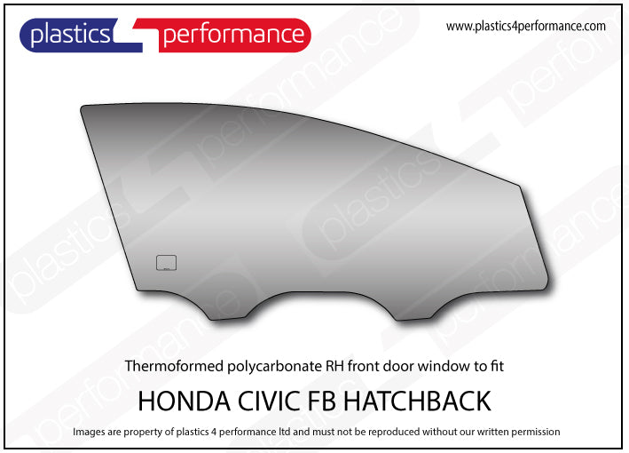Vetri in Policarbonato per Honda Civic FB 5 Porte