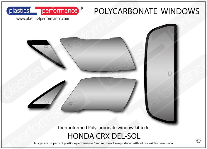 Vetri in Policarbonato per Honda CRX Del Sol