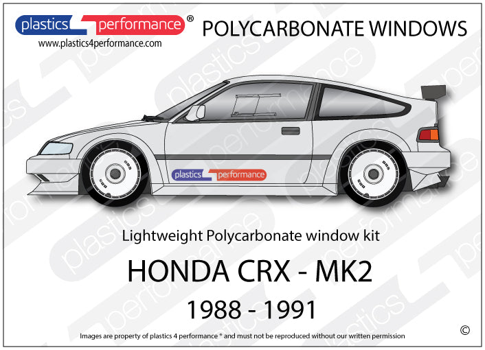 Vetri in Policarbonato per Honda CRX ED / EE