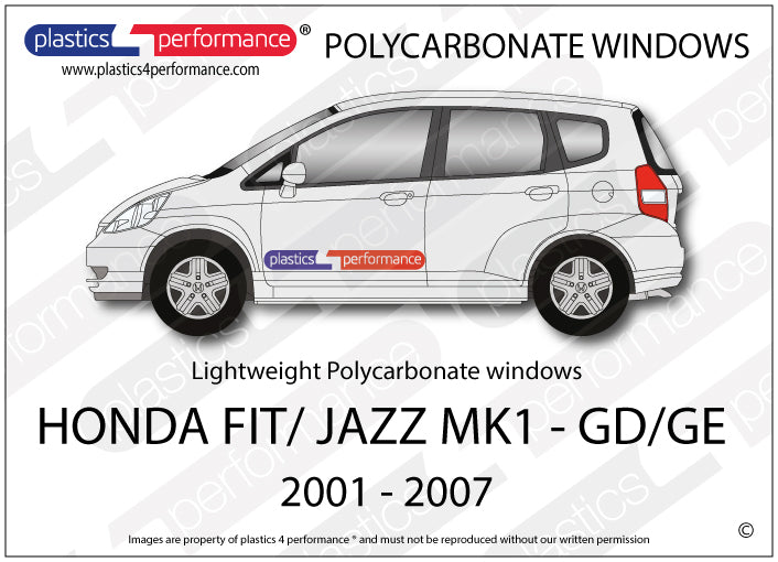 Vetri in Policarbonato per Honda Jazz GD / GE
