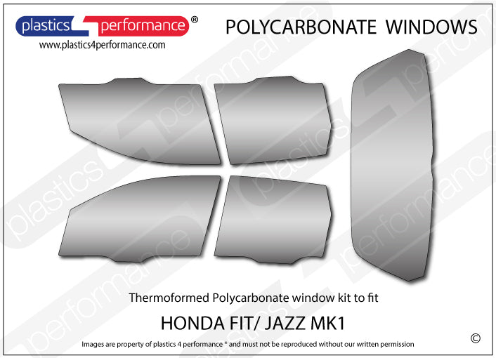 Vetri in Policarbonato per Honda Jazz GD / GE