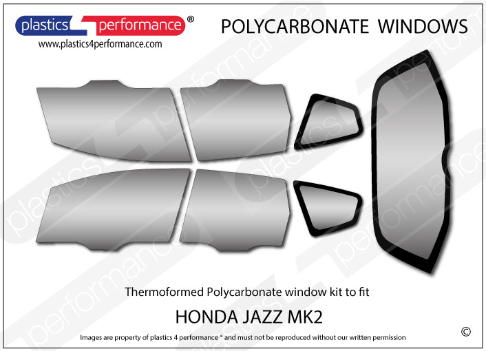 Vetri in Policarbonato per Honda Jazz GE / GG