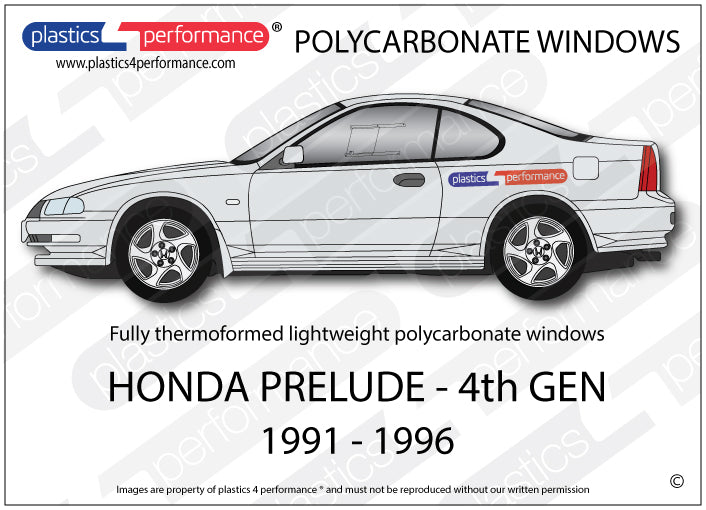 Vetri in Policarbonato per Honda Prelude 4G