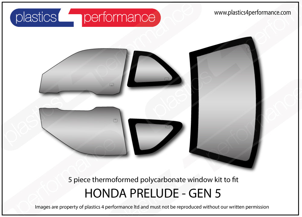 Vetri in Policarbonato per Honda Prelude 5G
