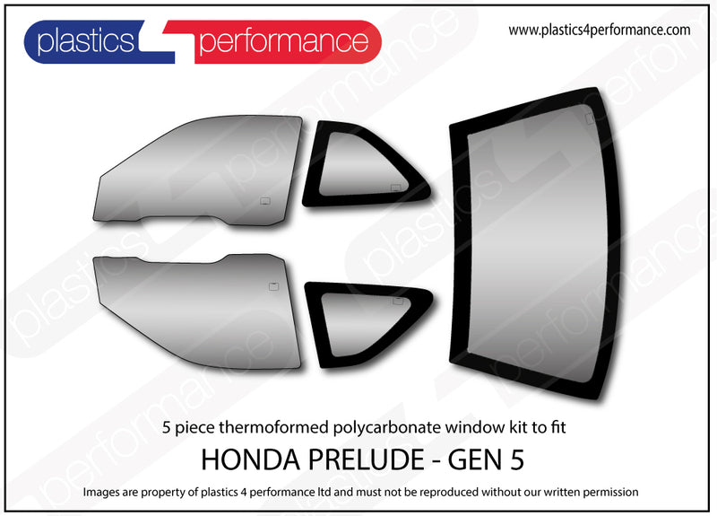 Carica immagine in Galleria Viewer, Vetri in Policarbonato per Honda Prelude 5G
