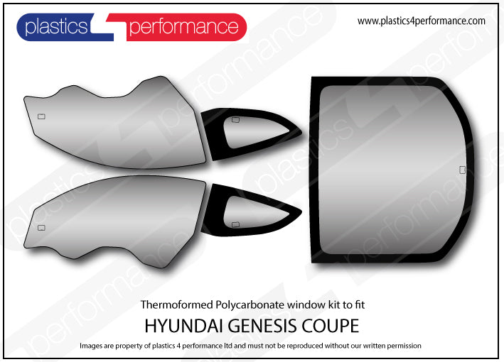 Carica immagine in Galleria Viewer, Vetri in Policarbonato per Hyundai Genesis Coupé
