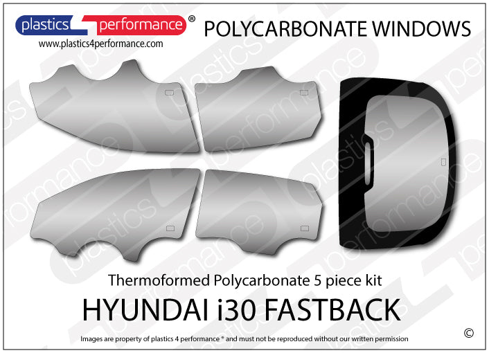 Vetri in Policarbonato per Hyundai i30 Fastback MK3 N Performance