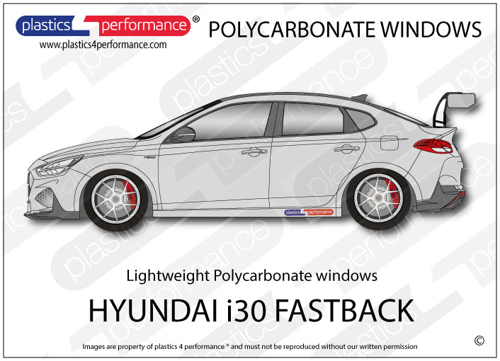 Carica immagine in Galleria Viewer, Vetri in Policarbonato per Hyundai i30 Fastback MK3 N Performance
