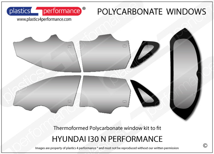 Vetri in Policarbonato per Hyundai i30 MK3 N Performance