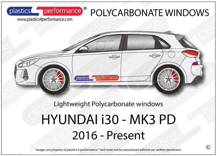 Vetri in Policarbonato per Hyundai i30 MK3 N Performance