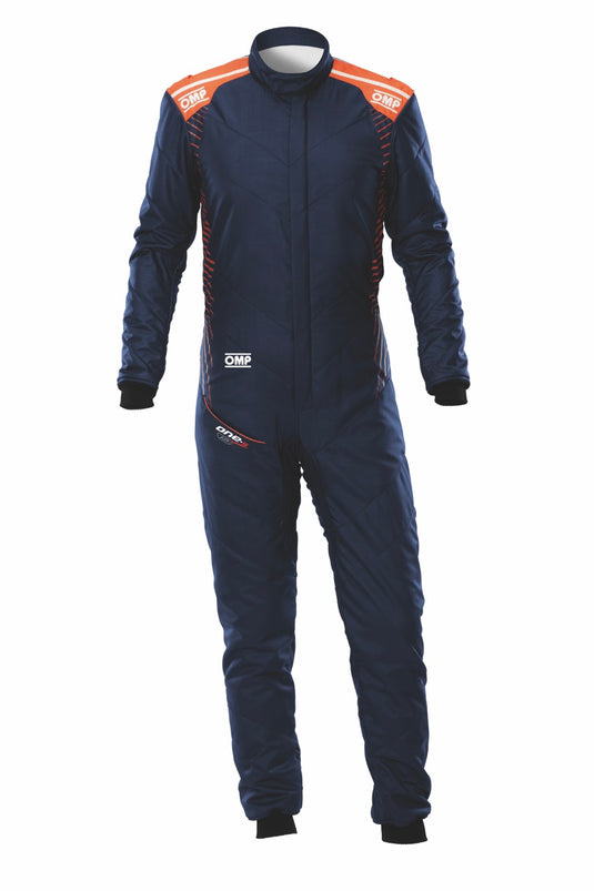 Tuta OMP ONE-S AIR Blu Marine / Arancione Fluo (FIA)