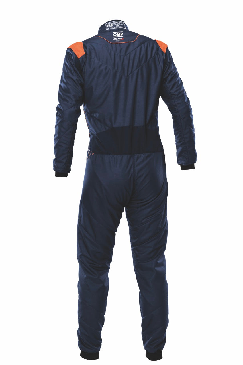 Tuta OMP ONE-S AIR Blu Marine / Arancione Fluo (FIA)