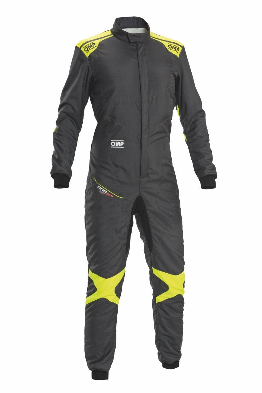 Tuta OMP ONE EVO AIR Antracite / Giallo Fluo (FIA)