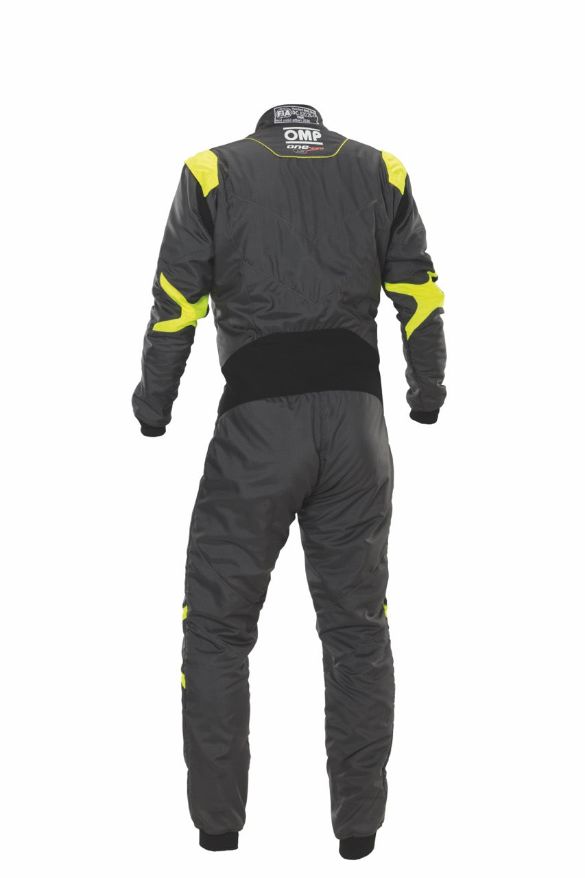 Tuta OMP ONE EVO AIR Antracite / Giallo Fluo (FIA)