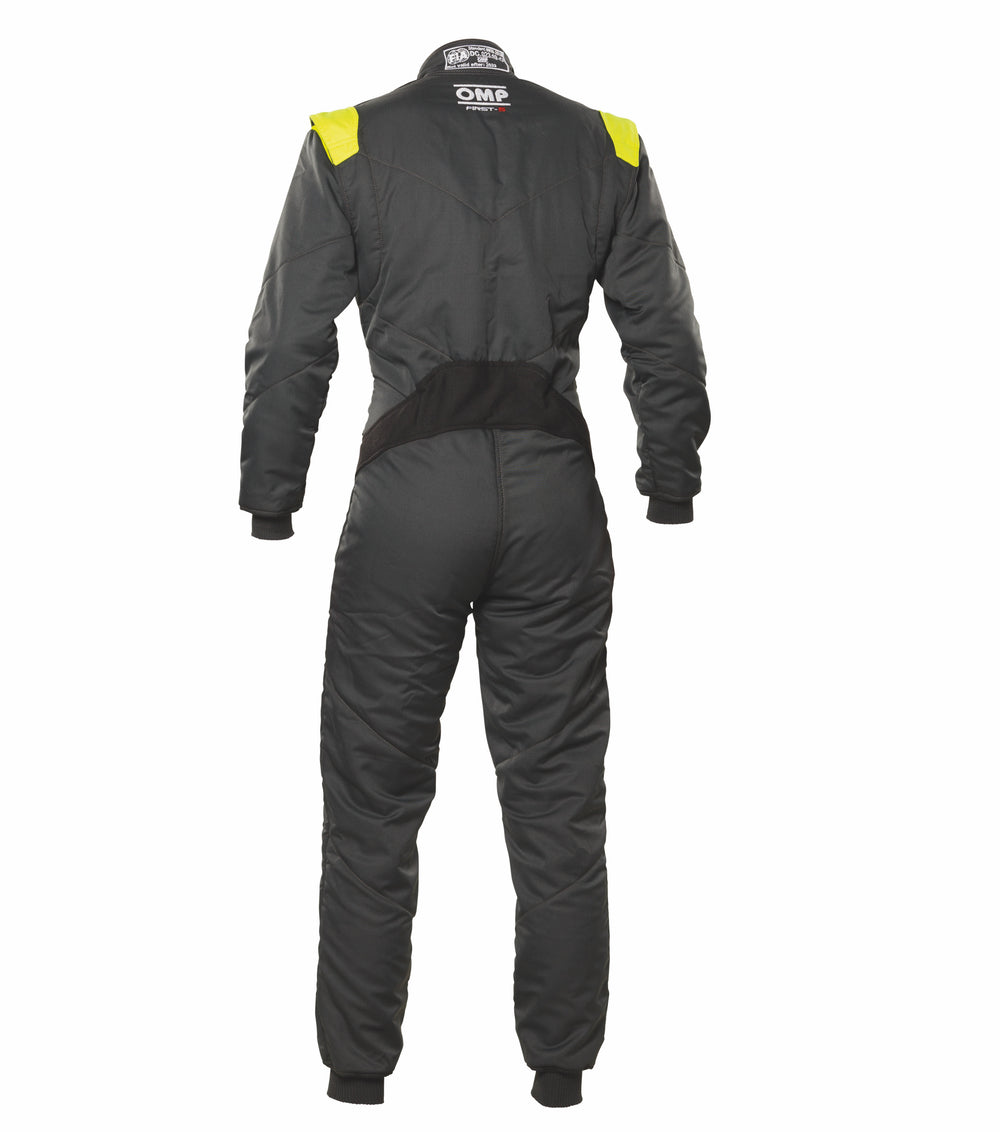 Tuta OMP First-S Antracite / Giallo Fluo (FIA 8856-2018)